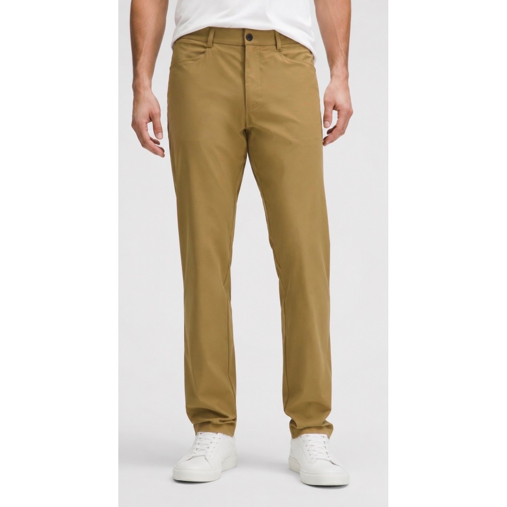 Lululemon ABC Pant Classic‎ Fit Warpstreme Artifact Brown 5 Pocket Men's 38x32
